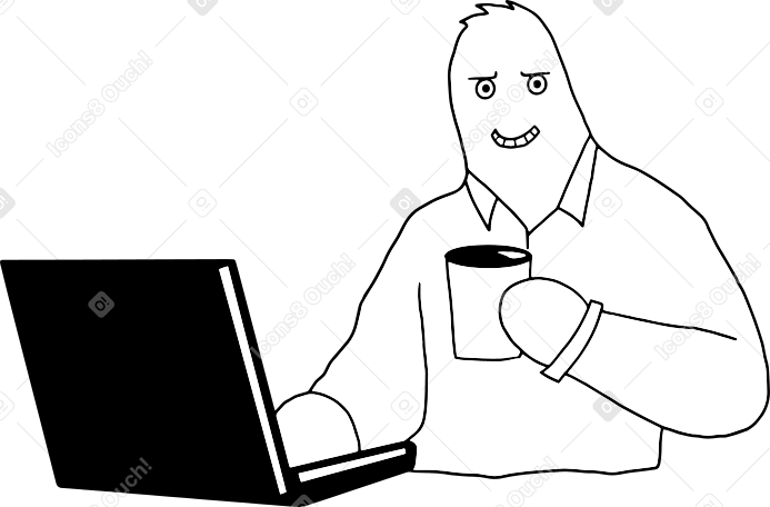 Personaje de doodle que oculta el dolor PNG, SVG
