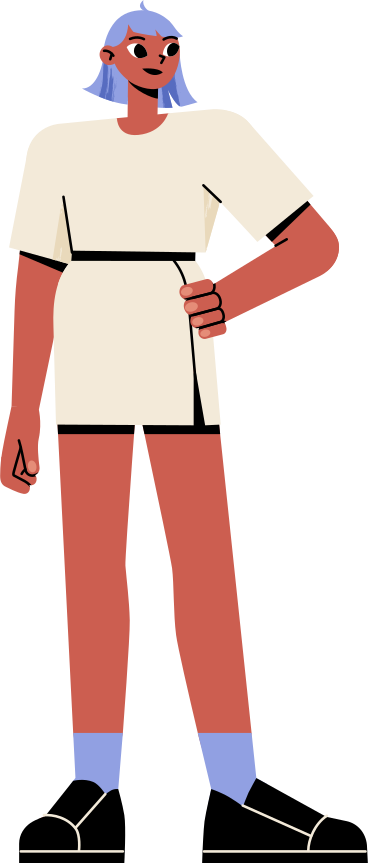 woman stands and looks away PNG, SVG