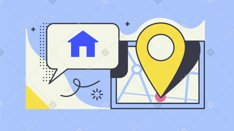 Location access Illustration in PNG, SVG