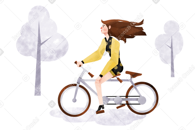Ride a bike Illustration in PNG, SVG