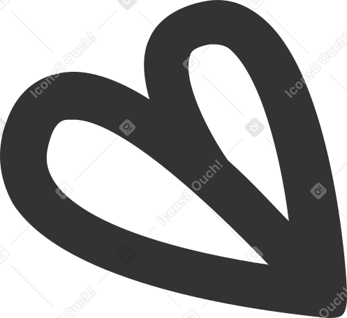 сердце черное в PNG, SVG