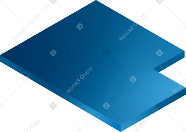 Piattaforma isometrica blu PNG, SVG