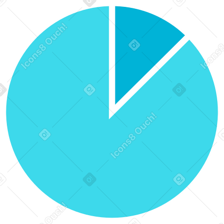 gráfico de pizza azul PNG, SVG
