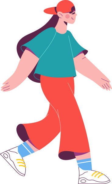 teenager woman in a cap PNG, SVG