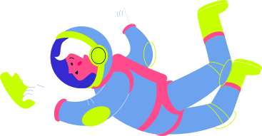 Ein halber astronaut mit einem eimer PNG, SVG
