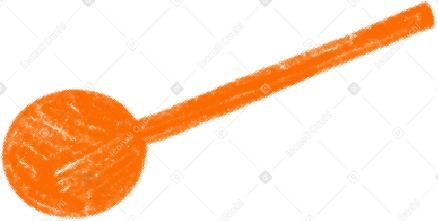orange stick with a dot Illustration in PNG, SVG