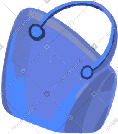 bag blue PNG, SVG