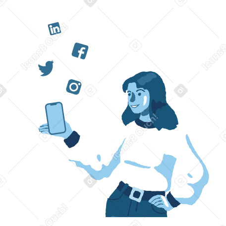 Social life Illustration in PNG, SVG