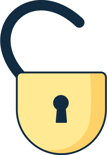 open padlock PNG, SVG