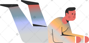 Man lying on stomach PNG, SVG