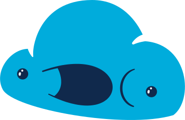 cloud with face with open mouth PNG, SVG