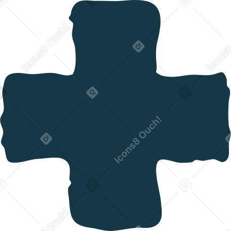 dark green cross shape в PNG, SVG