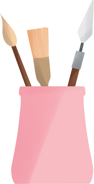 a cup for brushes PNG, SVG