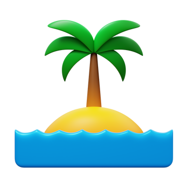 island on water PNG, SVG