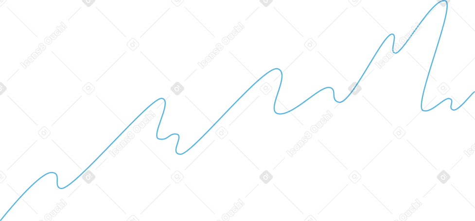 blue ascending graph Illustration in PNG, SVG