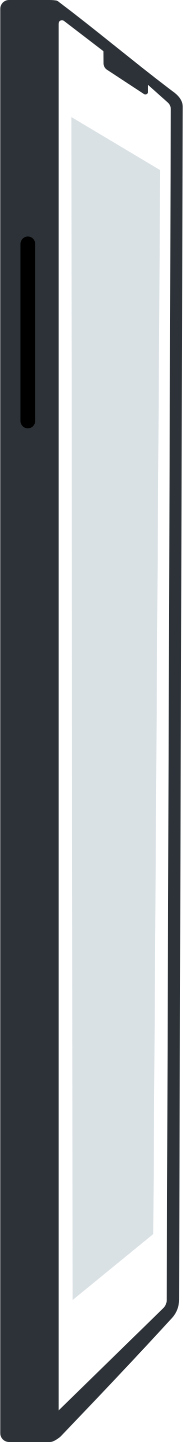 gray phone in perspective PNG, SVG