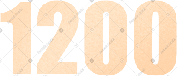 Numbers one thousand two hundred PNG, SVG