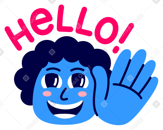 lettering sticker hello! PNG, SVG