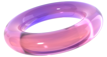 Glossy transparent torus animated illustration in GIF, Lottie (JSON), AE