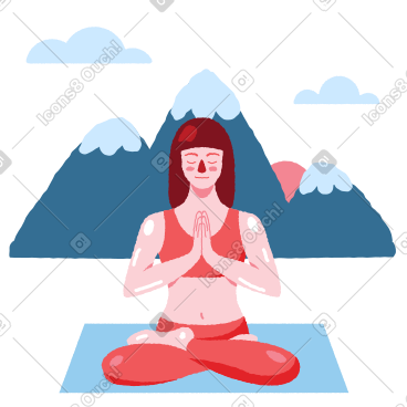 Outdoor yoga PNG, SVG