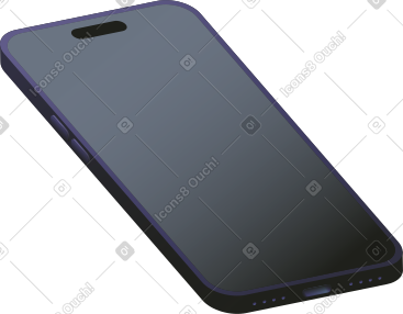 Tilted smartphone with screen off PNG, SVG