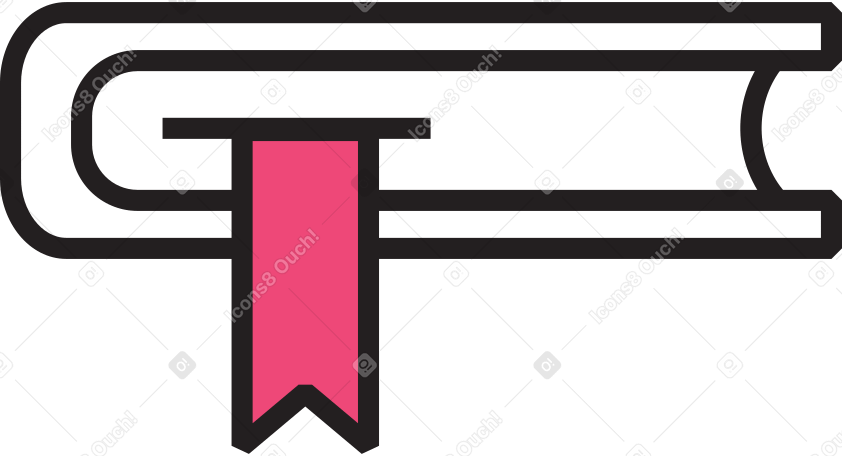 book with a bookmark PNG, SVG