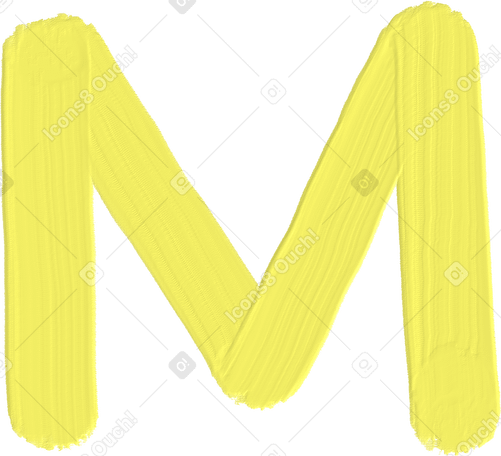 yellow letter m PNG, SVG