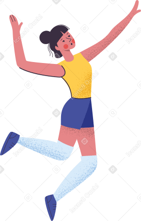 voleyball player Illustration in PNG, SVG