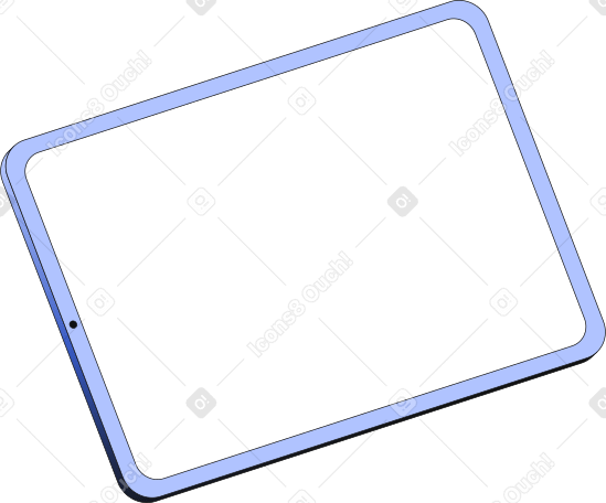 tablet Illustration in PNG, SVG