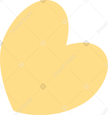 white yellow heart Illustration in PNG, SVG