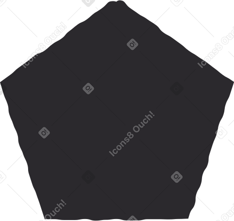pentagon black PNG, SVG