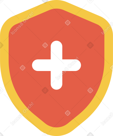 shield with cross Illustration in PNG, SVG