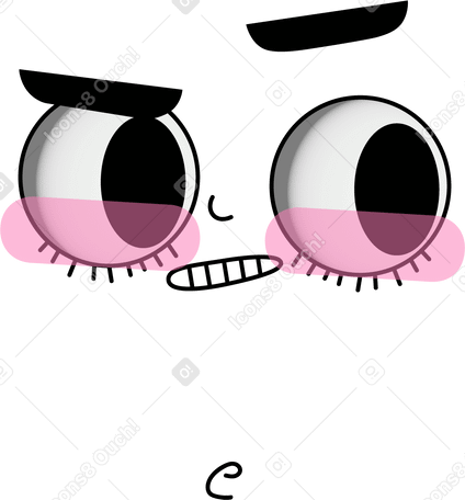 cool expression in pink glasses PNG, SVG
