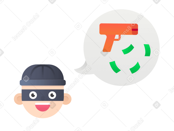 Robber Illustration in PNG, SVG
