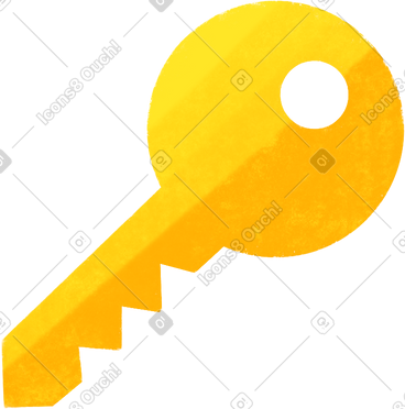 Yellow key PNG, SVG