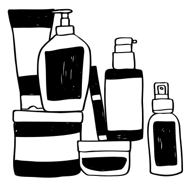 Frascos para produtos de maquiagem e cuidados com a pele PNG, SVG