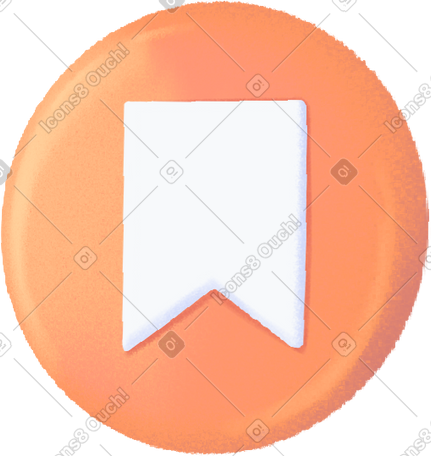 orange round button with save icon PNG, SVG