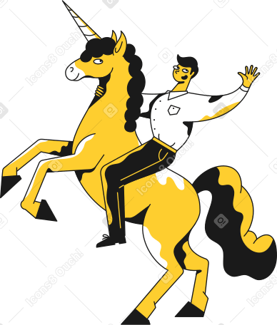man riding a unicorn PNG, SVG
