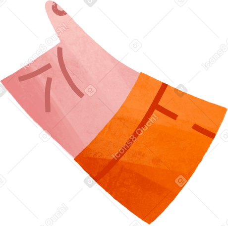 hand with orange sleeve PNG, SVG