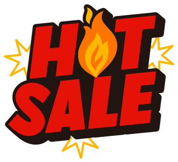 Schriftzug „hot sale“ mit schatten- und flammentext PNG, SVG