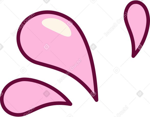 tree pink drops Illustration in PNG, SVG