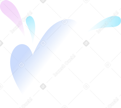 декоративные трехцветные капли в PNG, SVG
