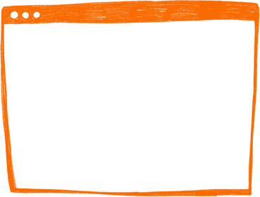 orange browser window PNG, SVG