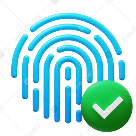 3D fingerprint accepted PNG, SVG