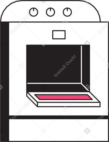 open oven Illustration in PNG, SVG