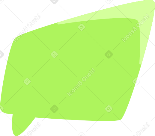 green speech bubble PNG, SVG