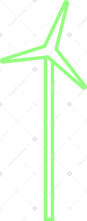 зеленый ветряк в PNG, SVG