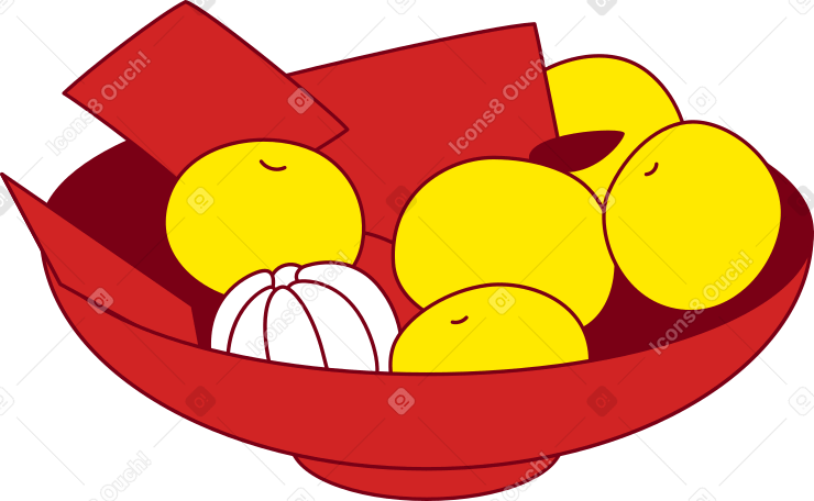 mandarin bowl PNG, SVG