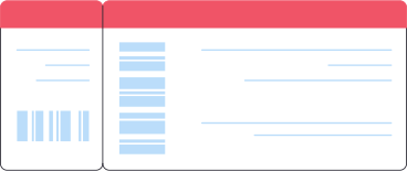 red and blue flight ticket PNG, SVG