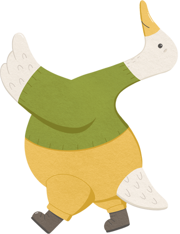 goose in a green sweater PNG、SVG